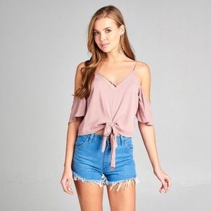 Dusty rose crop top